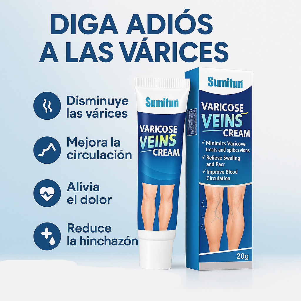 Varicose Veins Cream – Cuidado Natural para Piernas Cansadas y Sensación de Pesadez 2x1