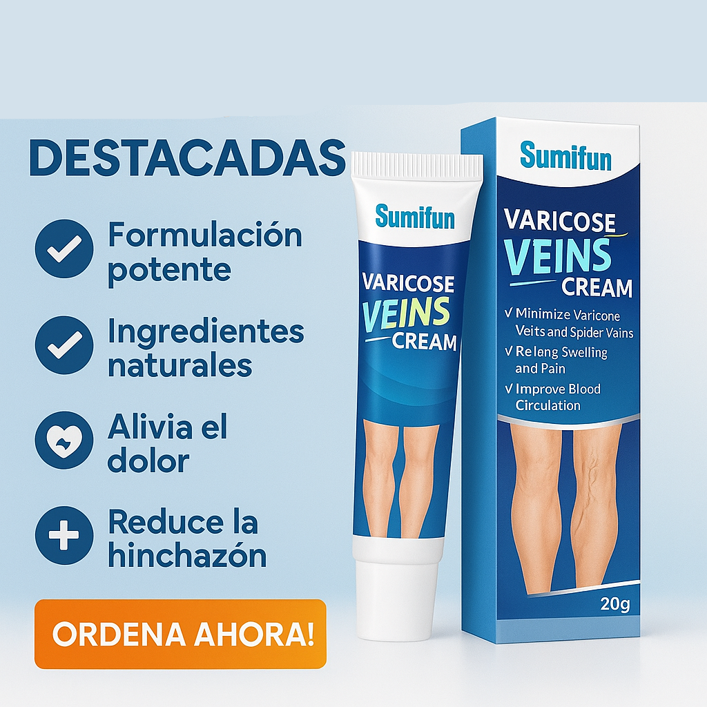 Varicose Veins Cream – Cuidado Natural para Piernas Cansadas y Sensación de Pesadez 2x1