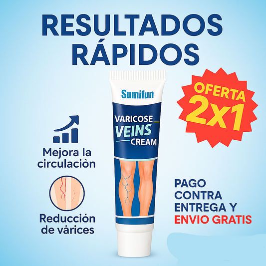 Varicose Veins Cream – Cuidado Natural para Piernas Cansadas y Sensación de Pesadez 2x1