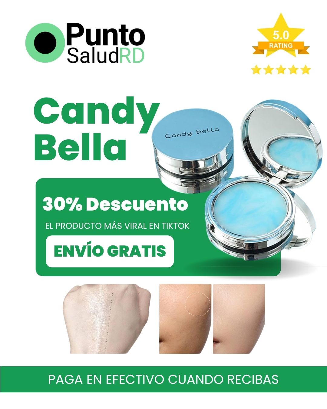 🧁CANDY BELLA – Polvo Compacto con Acabado Mate Natural y Larga Duración💋