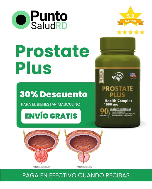PROSTATE PLUS – Suplemento con Saw Palmetto y Zinc para el Bienestar Masculino | Punto Salud RD